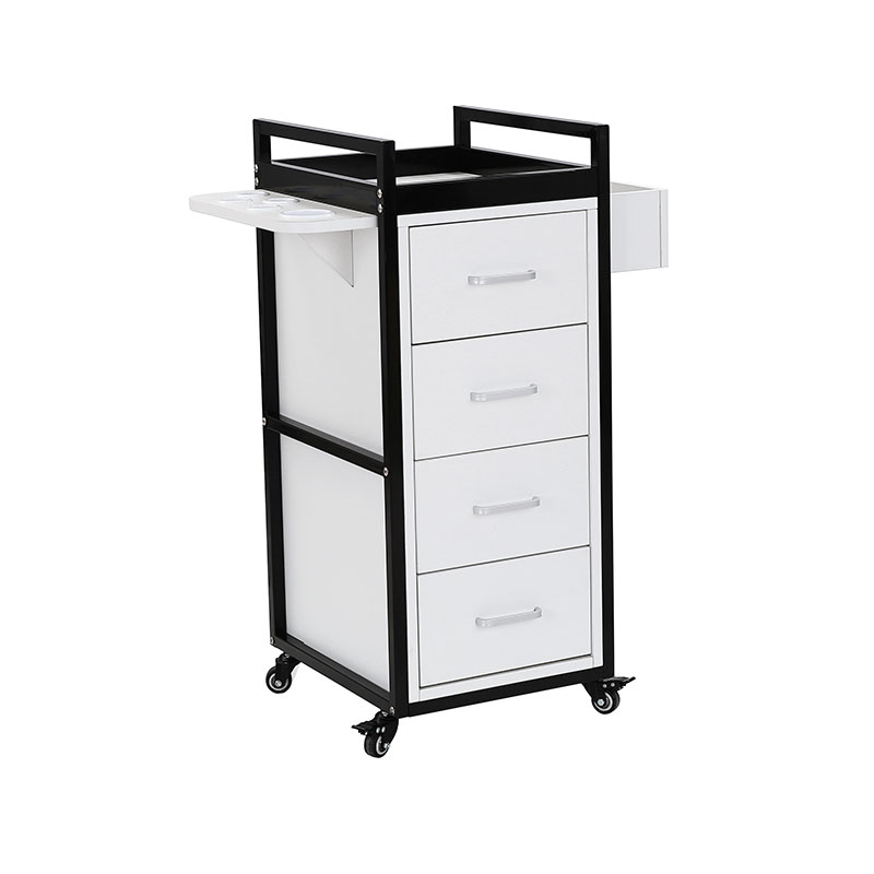 HZ2069BK / HZ2069W Carrinho para salão de beleza preto e dourado