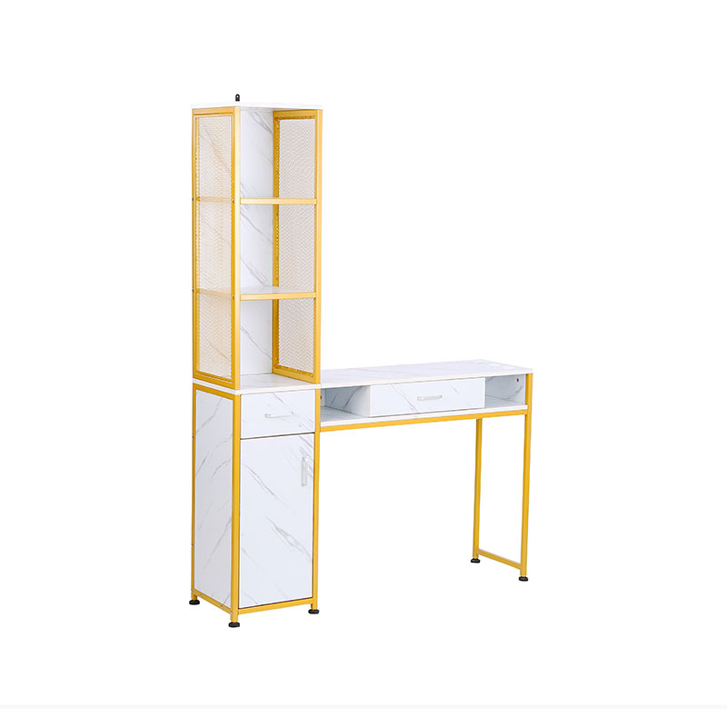 HZ2049 Painel padrão de mármore e mesa de manicure com pulseira banhada a ouro