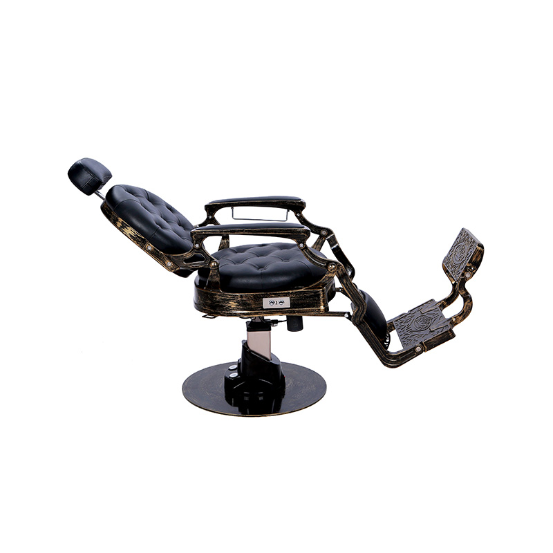 HZ8799DD Cadeira de barbeiro dourada envelhecida de estilo antigo