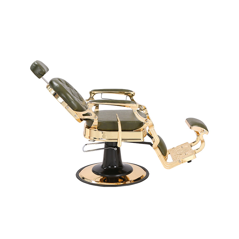 HZ8799B-K / HZ8799B-R / HZ8799G-R / HZ8799H-Z Cadeira de barbeiro preta com moldura dourada