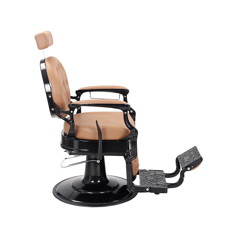 Cadeira de barbeiro reclinável hidráulica resistente estilo vintage
