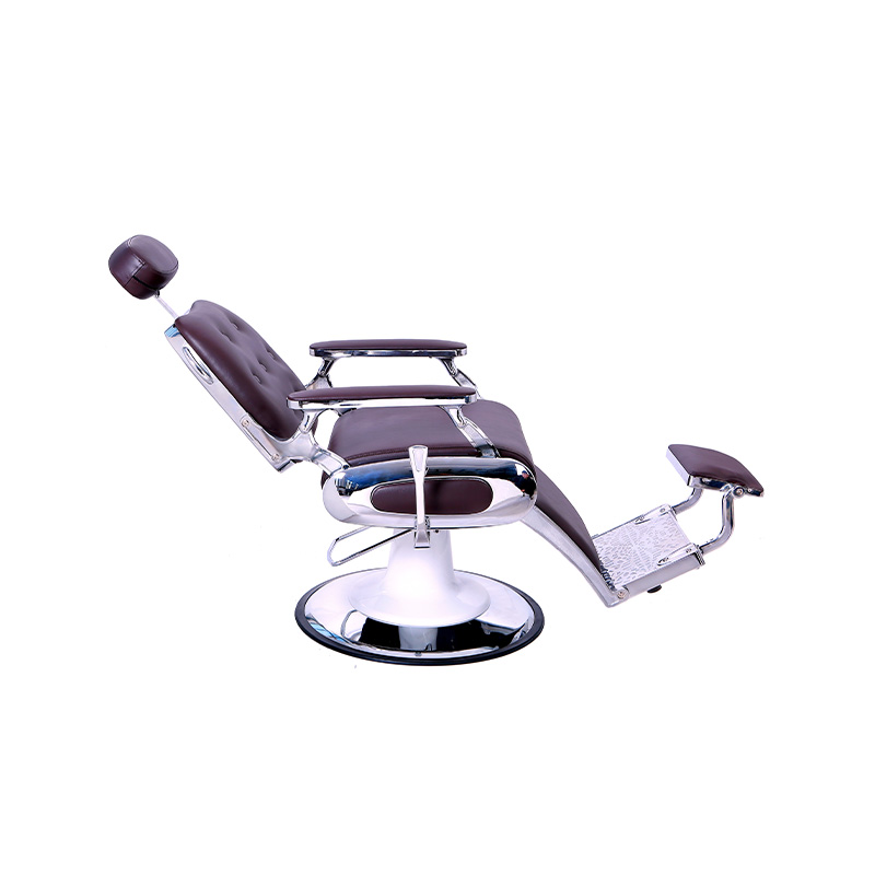 HZ8796BR / HZ8796BK / HZ8796Z Cadeira de barbeiro vintage com fivela vermelha e encosto para barbearia