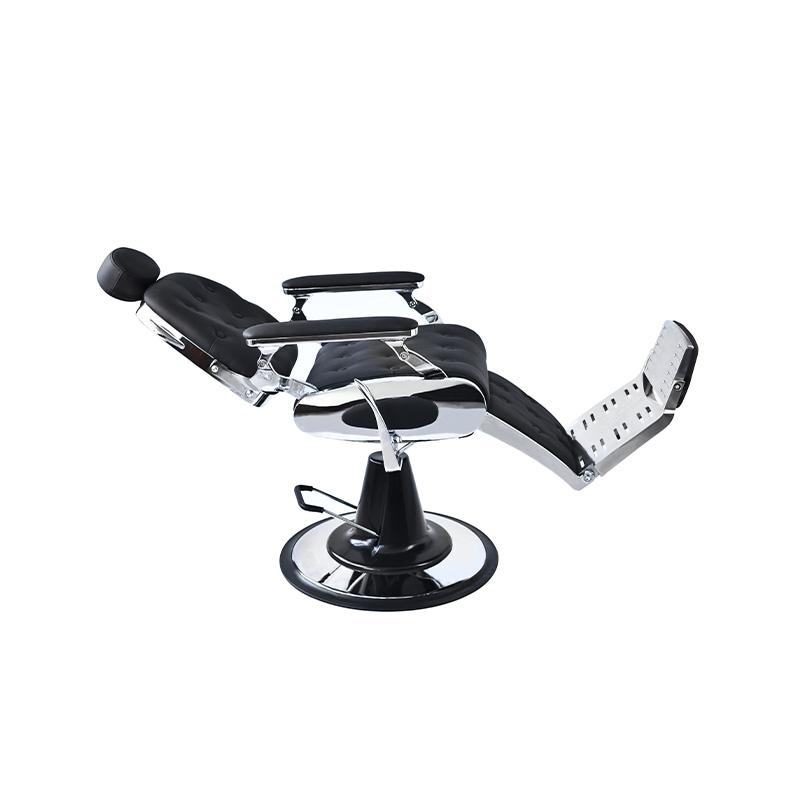 HZ8796BR / HZ8796BK / HZ8796Z Cadeira de barbeiro vintage com fivela vermelha e encosto para barbearia