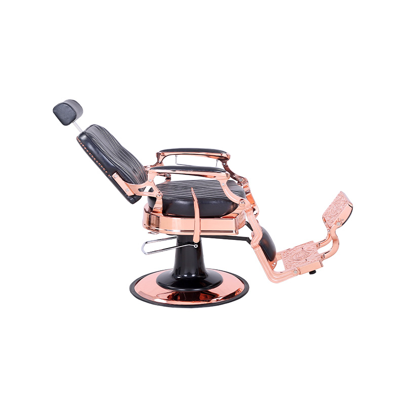 HZ87127 Cadeira de barbeiro com encosto quadrado reclinável hidráulico estilo vintage para serviço pesado