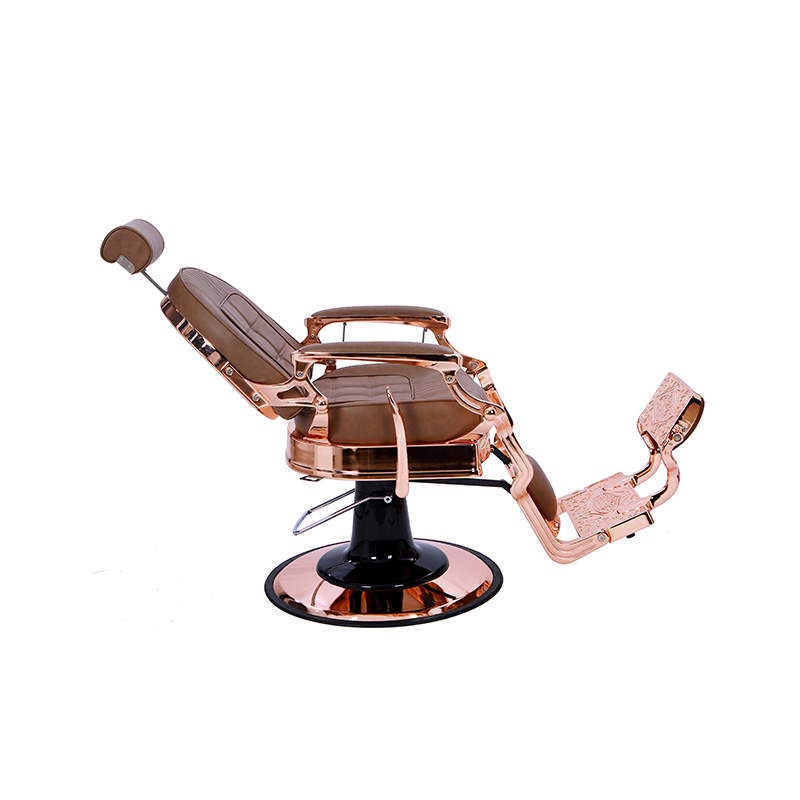 HZ87101BR Cadeira especial de salão de cabeleireiro com encosto xadrez marrom