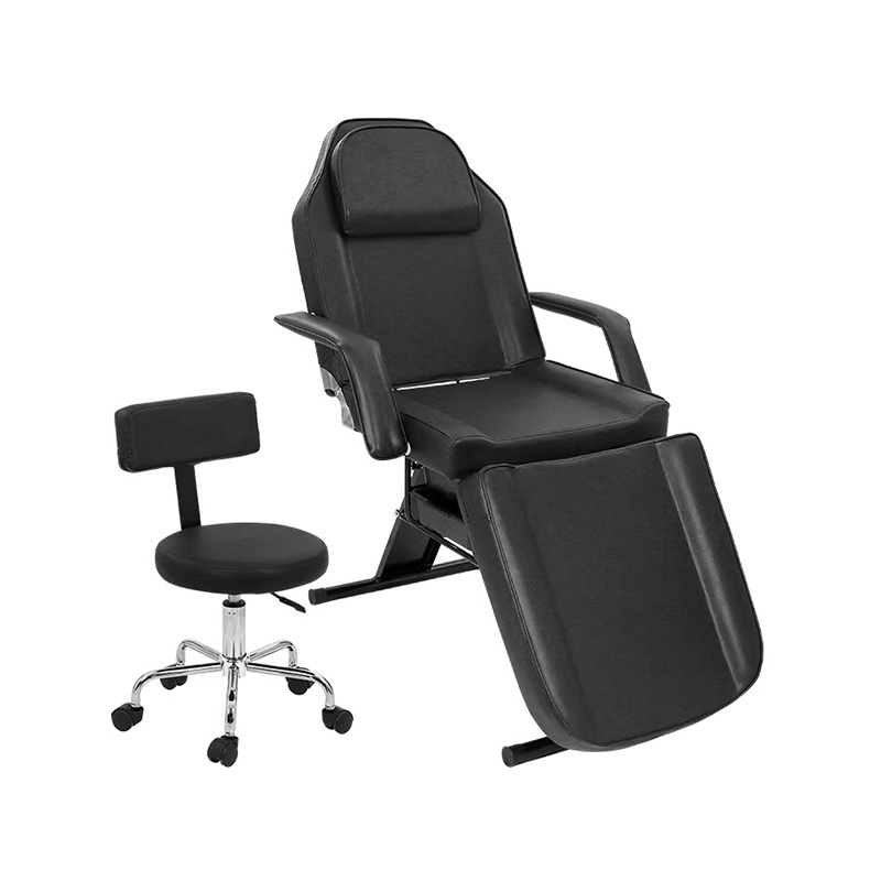 HZ009BKD / HZ009PKD / HZ009WD Cadeira de massagem para salão de tatuagem, cama de esteticista com banco de salão