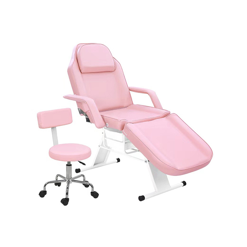 HZ009BKD / HZ009PKD / HZ009WD Cadeira de massagem para salão de tatuagem, cama de esteticista com banco de salão