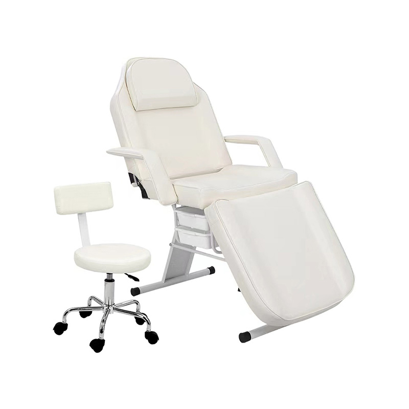 HZ009BKD / HZ009PKD / HZ009WD Cadeira de massagem para salão de tatuagem, cama de esteticista com banco de salão
