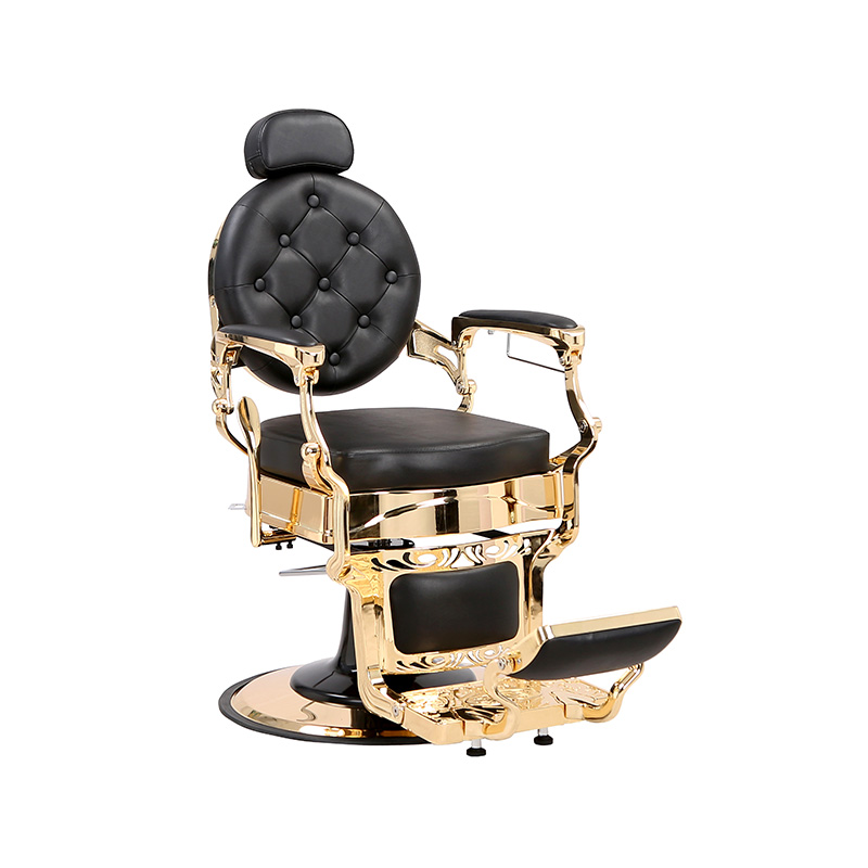 HZ8799B-K / HZ8799B-R / HZ8799G-R / HZ8799H-Z Cadeira de barbeiro preta com moldura dourada