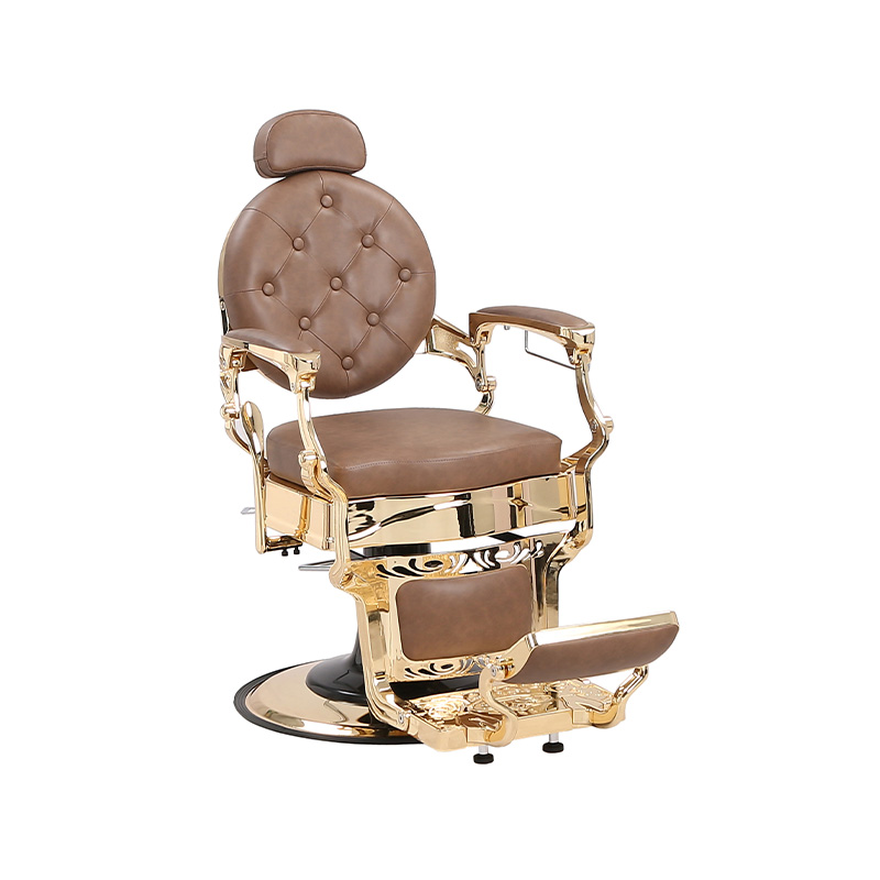 HZ8799B-K / HZ8799B-R / HZ8799G-R / HZ8799H-Z Cadeira de barbeiro preta com moldura dourada