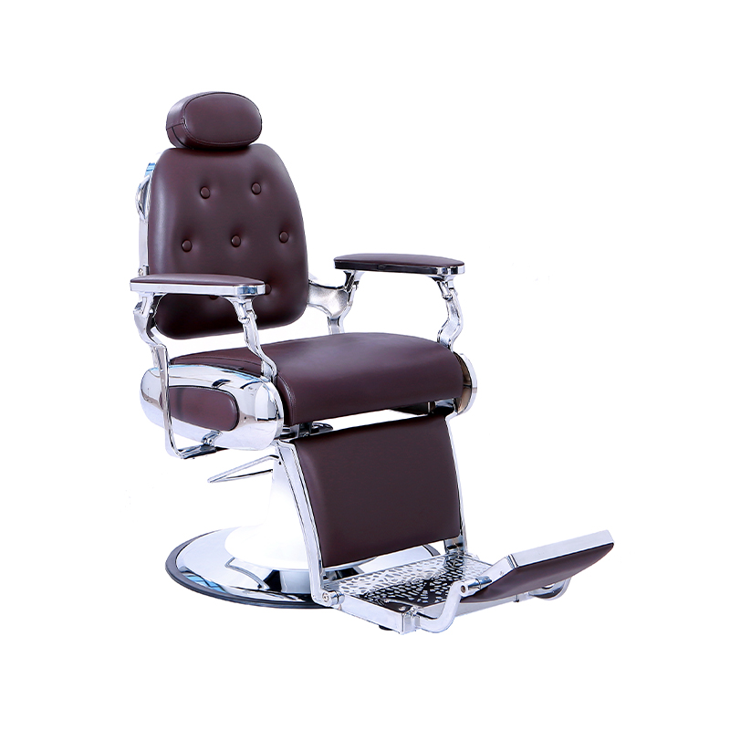HZ8796BR / HZ8796BK / HZ8796Z Cadeira de barbeiro vintage com fivela vermelha e encosto para barbearia