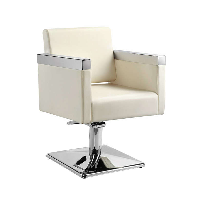 HZ8823 Cadeira de salão em formato de couro bege
