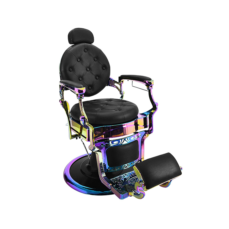 HZ8799XC Cadeira de barbeiro retrô com estrutura a laser, cadeiras de barbeiro resistentes