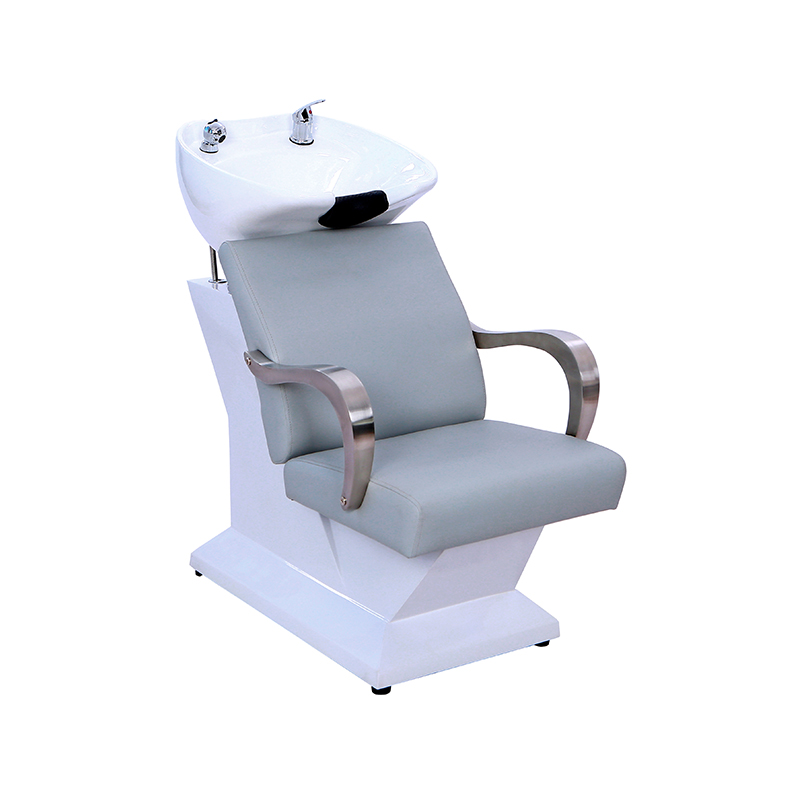 HZ9096 Estação de shampoo unidade de retrolavagem de pia para lavagem de cabelo azul Haze