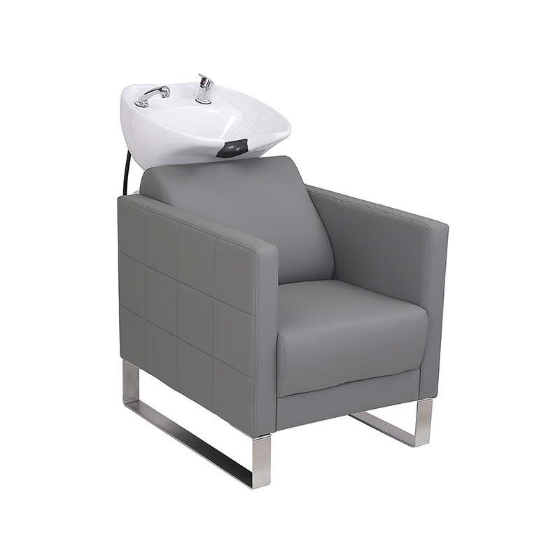 HZ9102 / HZ9102H Tigela e cadeira de cerâmica para shampoo de retrolavagem preta